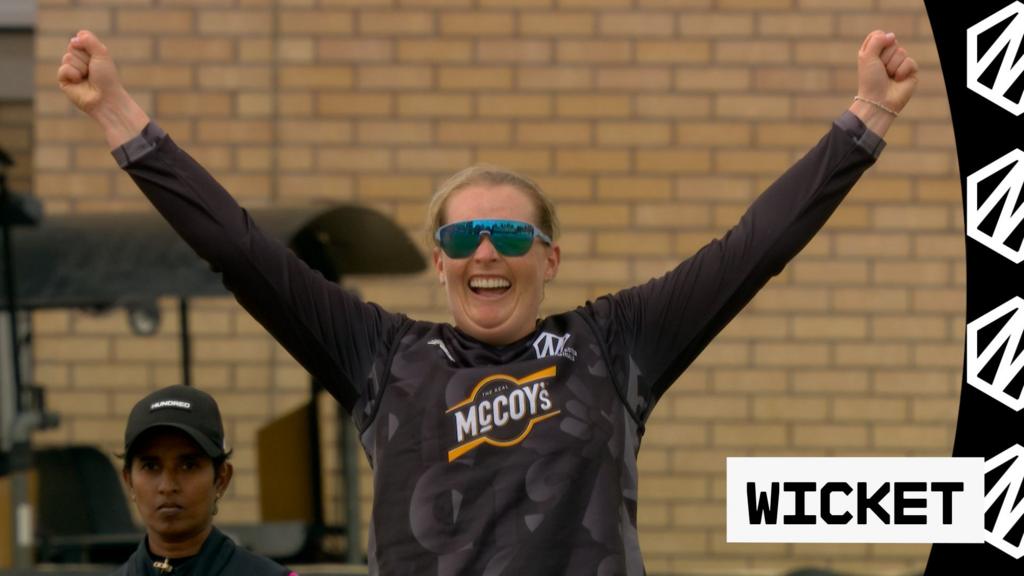 The Hundred: Nat Sciver-Brunt stumped by Beth Mooney off the bowling of Sophie Ecclestone