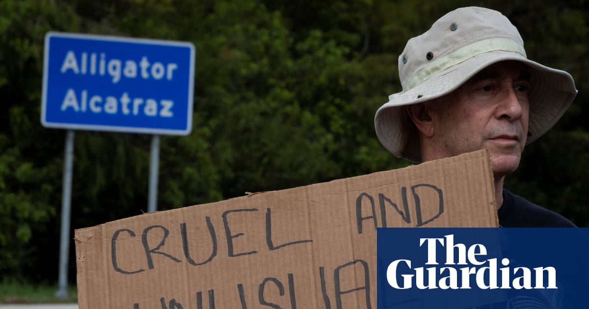‘Alligator Alcatraz’ civil rights case sees split ruling from Miami judge | US news