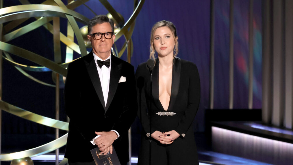 Stephen Colbert and Taylor Tomlinson 1014x570