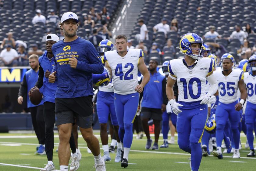 News Analysis: Matthew Stafford's injury raises serious concerns for Rams as season approaches