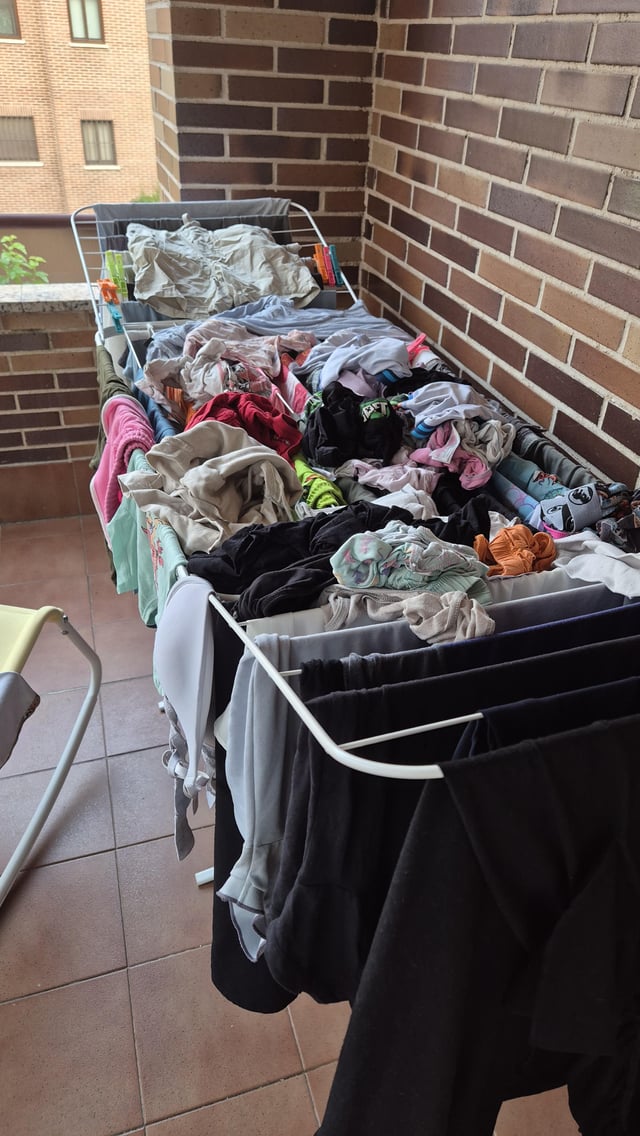Asked my husband to hang the clothes