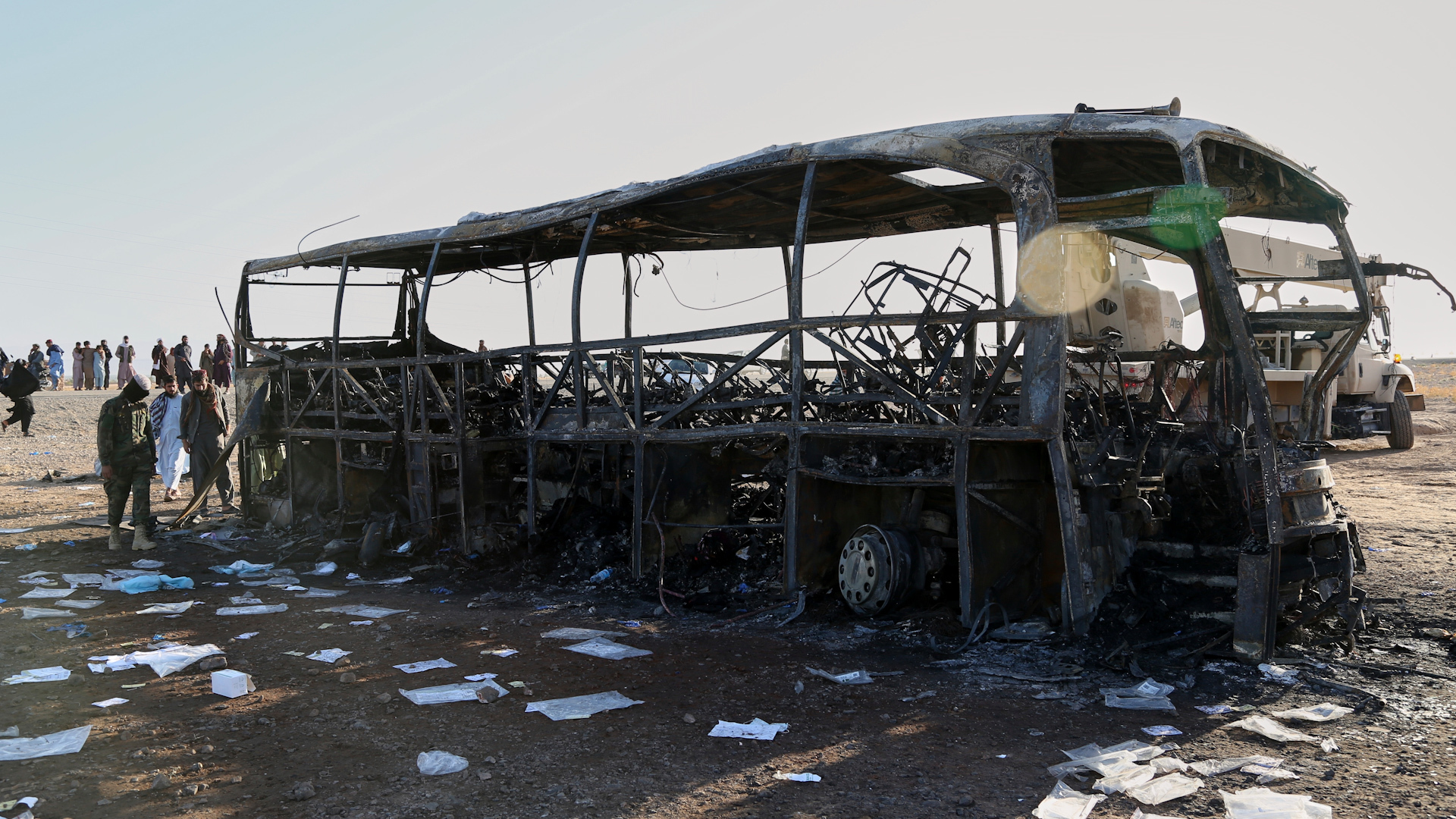 Bus crash fire kills dozens of Afghans deported from Iran 1 Bus crash fire kills dozens of Afghans deported from Iran