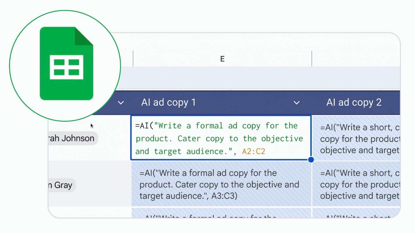 How to use Gemini AI in Google Sheets